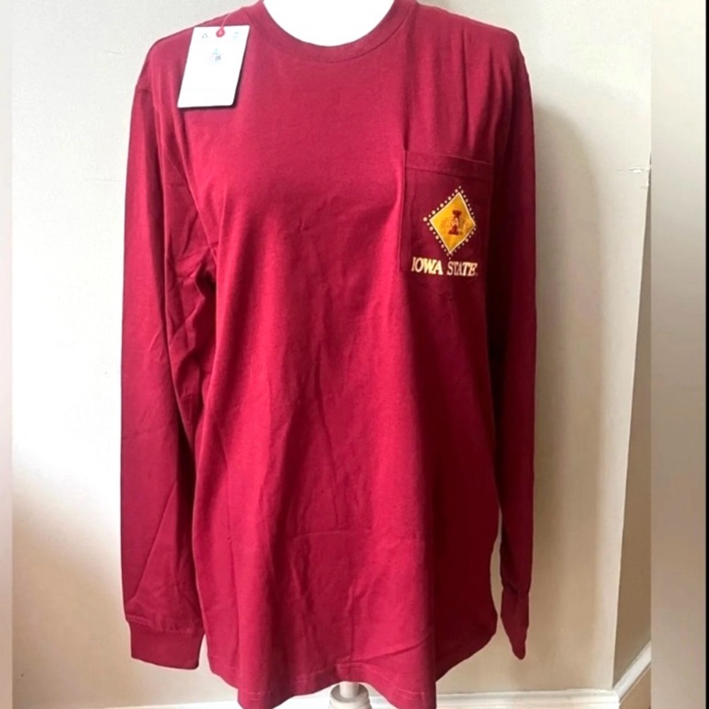 Champion Iowa State Long Sleeve Graphic T Shirt Womens Medium‎ Cotton NWT